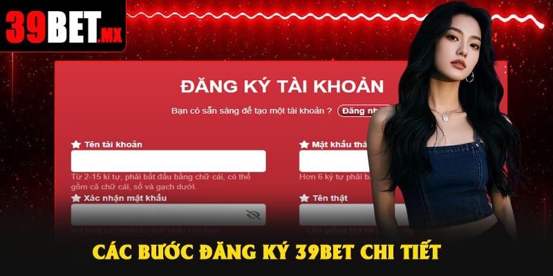 Các bước đăng ký 39Bet chi tiết